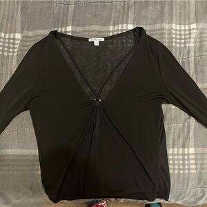 Charlotte Russe Black Long Sleeve Top